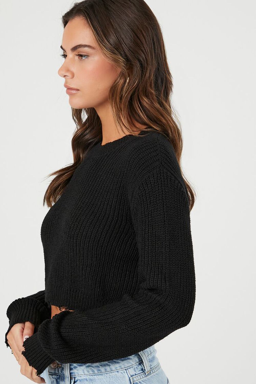 Cropped Sharkbite Sweater